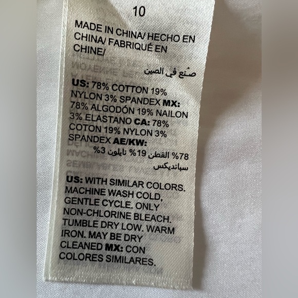 WHBM - White Long Sleeve Button Down Tunic - Picture 7 of 7